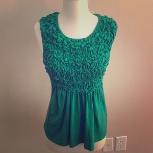 Green cotton shirt from Anthropology by Deletta